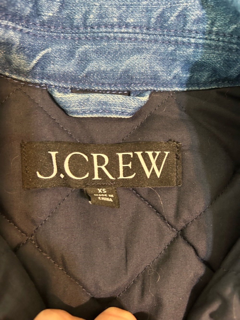 J. Crew Dark Blue Cropped Denim Jacket with Gold Buttons - Picture 14 of 14